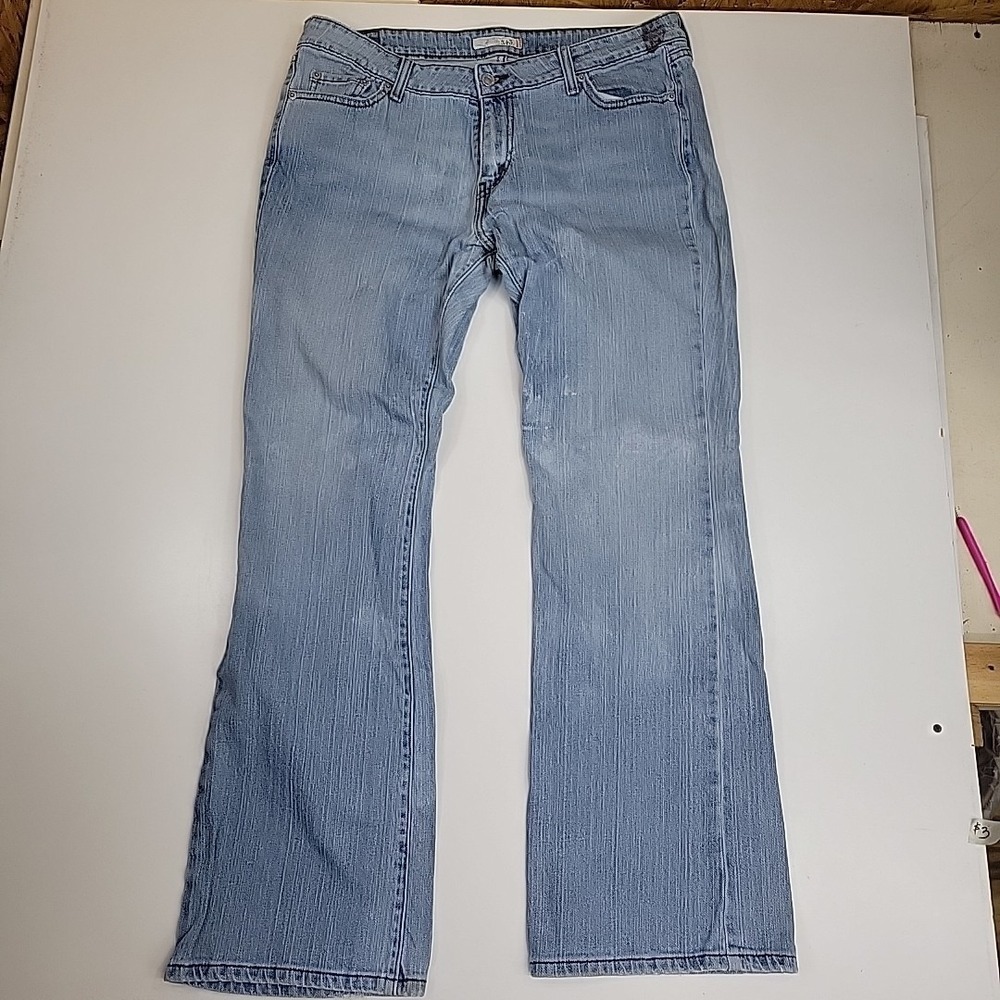 Lee Jeans 545 Wide Leg Mens Size 35 Blue Relaxed Light Wash Bootcut Midrise